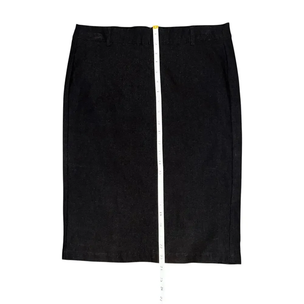 Black Skirt by Color Swatch for the office, Size 1X